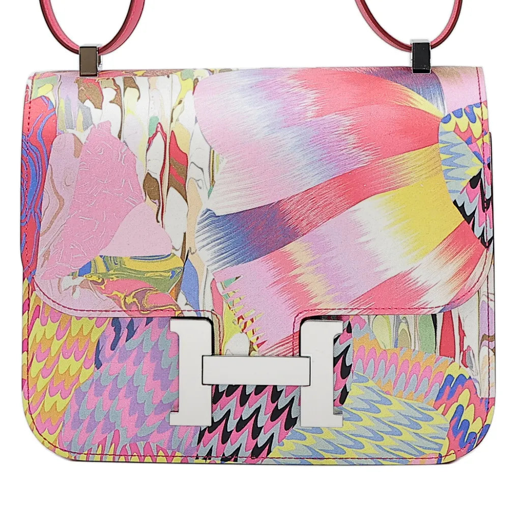 Hermes Constance 24 Marble Silk Bag