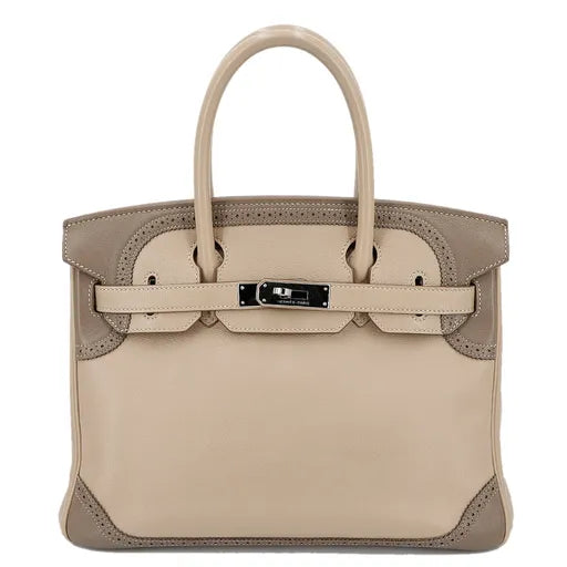 Hermes Inspired Birkin 30 Ghillies Bag