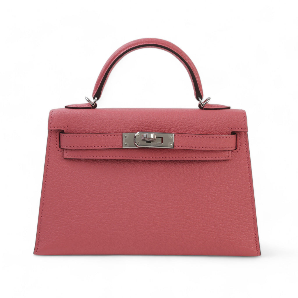 HERMÈS Inspired Mini Kelly II Rouge Venitien (5Q) Rose d’Ete (K4) Chevre Palladium hardware