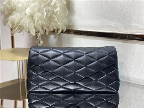 YSL Inspired Suede Puffer Clutch