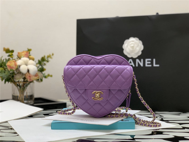 Chanel Inspired Heart Bag