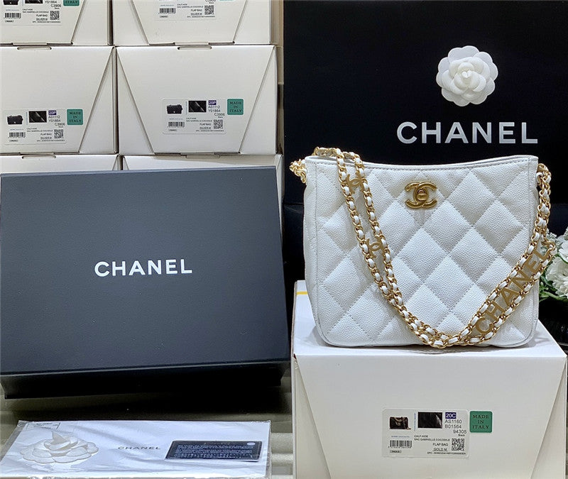 Chanel Inspired 22S Pearl Crush Sling Hobo Bag