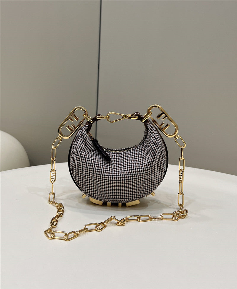Fendi Inspired Crescent Underarm Bag
