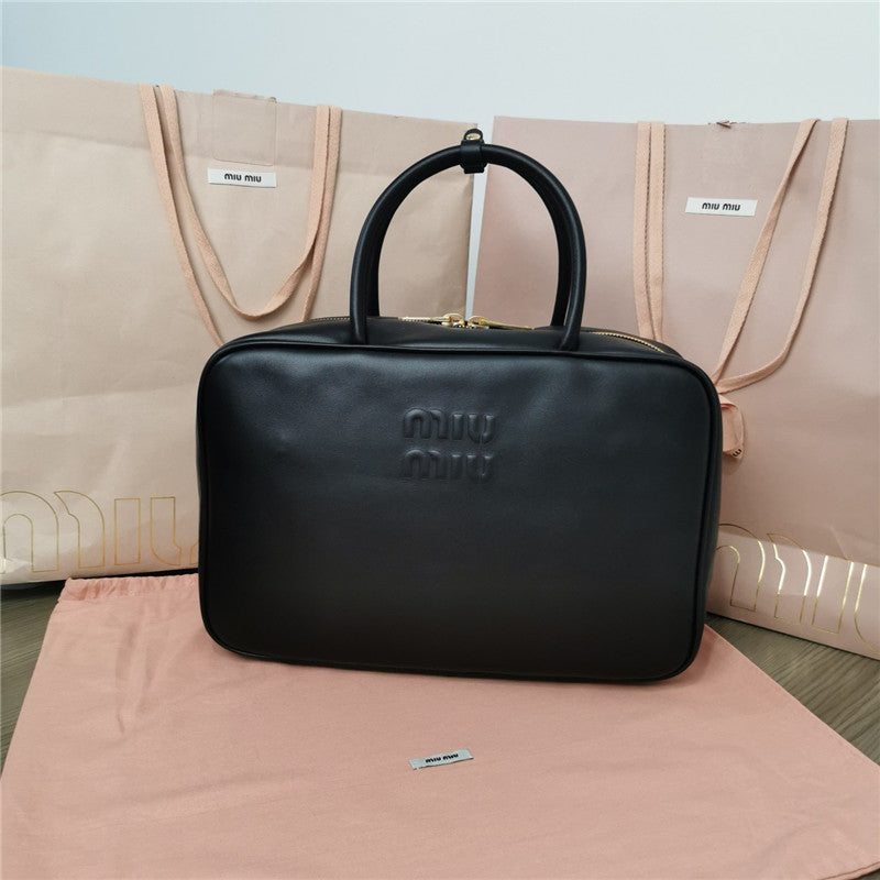 Miu Miu Inspired Bowling Bag in Black