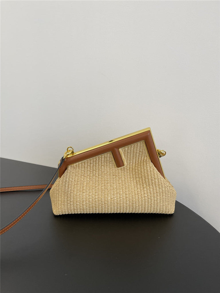 Fendi Inspired Sunshine Raffia Tote Bag