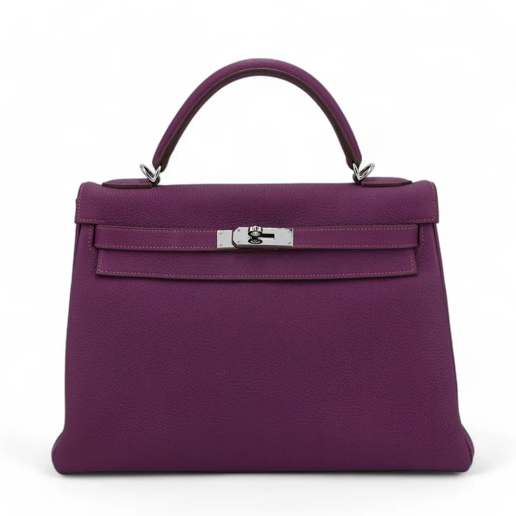HERMÈS Inspired Mini Kelly II Rouge Venitien (5Q) Rose d’Ete (K4) Chevre Palladium hardware