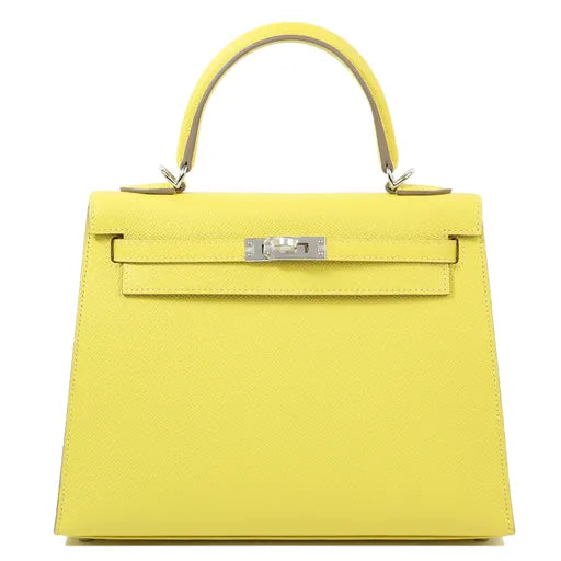 Hermes Inspired Kelly Sellier 25 Etoupe Epsom Gold Hardware