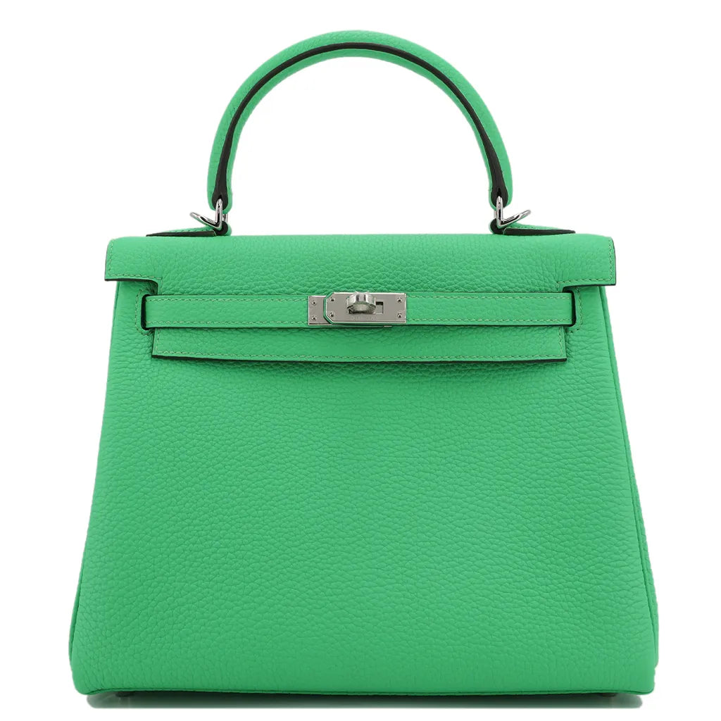Hermes Inspired Kelly Sellier 25 Etoupe Epsom Gold Hardware