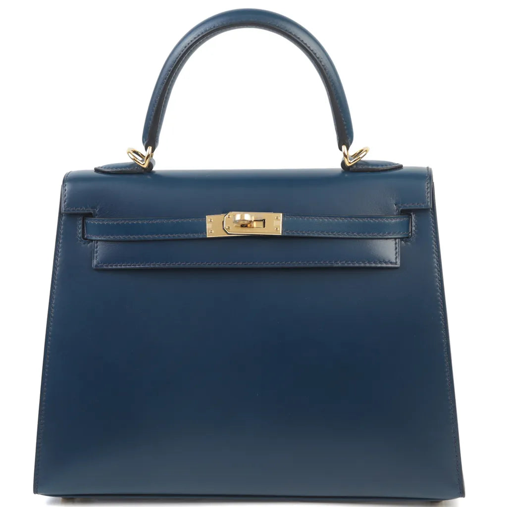 Hermes Inspired Kelly Sellier 25 Etoupe Epsom Gold Hardware