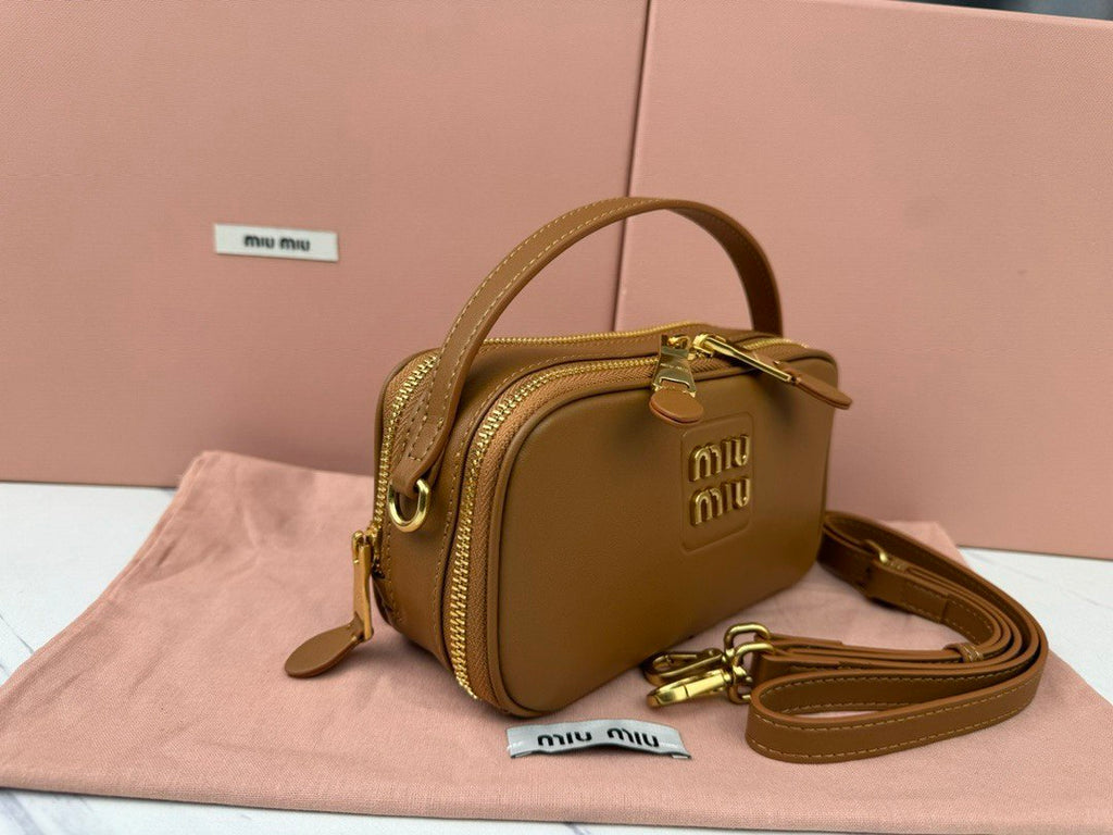 Miu Miu Inspired Hand Carry Bag Brown Color