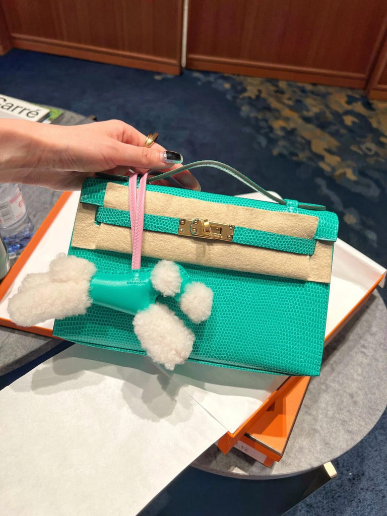 Hermes Inspired Kelly 25 Jade Gold Hardware