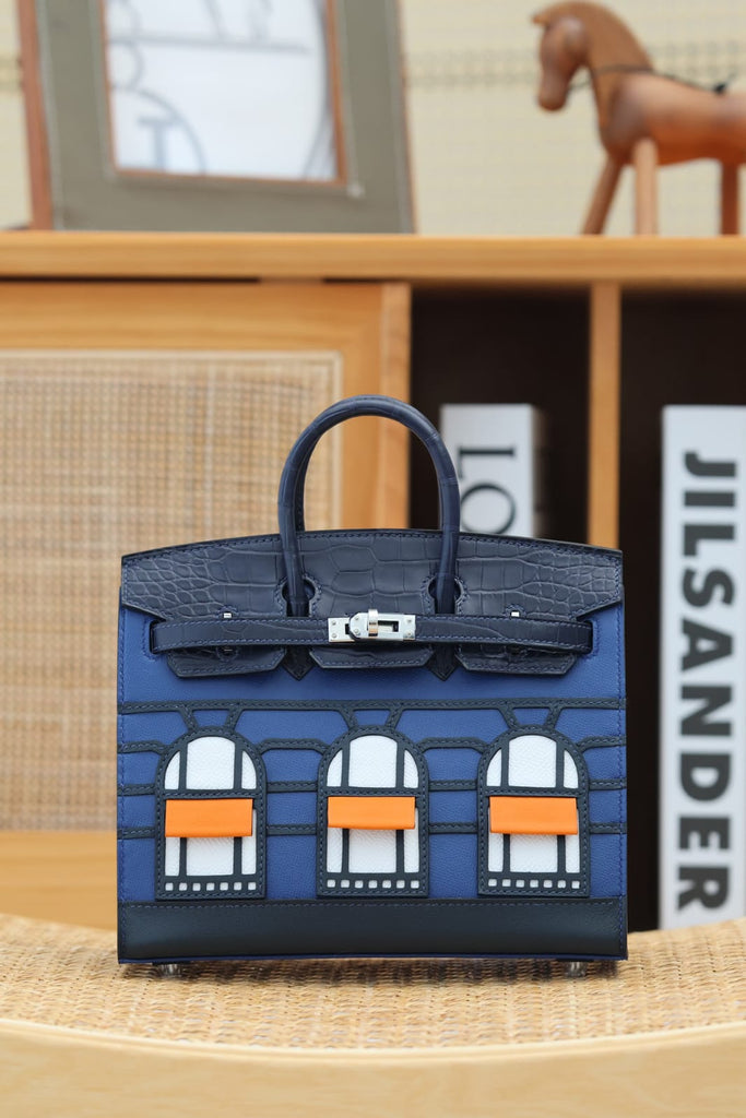 Hermes Inspired Birkin 20 Faubourg Graine/Madam/Alli/Swift/Som With Gold Hardware